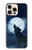 W3693 Grim White Wolf Full Moon Case Cover Custodia e Flip Case per iPhone 16 pro max