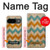 W3033 Vintage Wood Chevron Graphic Printed Case Cover Custodia e Flip Case per Google Pixel 9