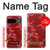 W3817 Red Floral Cherry blossom Pattern Case Cover Custodia e Flip Case per Google Pixel 9