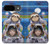 W3915 Raccoon Girl Baby Sloth Astronaut Suit Case Cover Custodia e Flip Case per Google Pixel 9