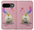 W3923 Cat Bottom Rainbow Tail Case Cover Custodia e Flip Case per Google Pixel 9
