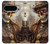 W3949 Steampunk Skull Smoking Case Cover Custodia e Flip Case per Google Pixel 9 Pro
