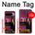 W0910 Red Wine Case Cover Custodia e Flip Case per Google Pixel 9 Pro XL