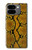 W3365 Yellow Python Skin Graphic Print Case Cover Custodia e Flip Case per Google Pixel 9 Pro Fold