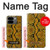 W3365 Yellow Python Skin Graphic Print Case Cover Custodia e Flip Case per Google Pixel 9 Pro Fold