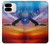 W3841 Bald Eagle Flying Colorful Sky Case Cover Custodia e Flip Case per Google Pixel 9 Pro Fold