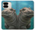 W3871 Cute Baby Hippo Hippopotamus Case Cover Custodia e Flip Case per Google Pixel 9 Pro Fold