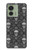 W2371 Skull Vintage Monochrome Pattern Case Cover Custodia e Flip Case per Motorola Edge (2023), Edge 40