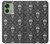 W2371 Skull Vintage Monochrome Pattern Case Cover Custodia e Flip Case per Motorola Edge (2023), Edge 40
