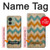 W3033 Vintage Wood Chevron Graphic Printed Case Cover Custodia e Flip Case per Motorola Edge (2023), Edge 40
