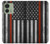 W3472 Firefighter Thin Red Line Flag Case Cover Custodia e Flip Case per Motorola Edge (2023), Edge 40