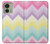 W3514 Rainbow Zigzag Case Cover Custodia e Flip Case per Motorola Edge (2023), Edge 40