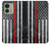 W3687 Firefighter Thin Red Line American Flag Case Cover Custodia e Flip Case per Motorola Edge (2023), Edge 40