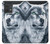 W0123 Grim White Wolf Case Cover Custodia e Flip Case per Motorola Edge 40 Neo