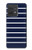 W2767 Navy White Striped Case Cover Custodia e Flip Case per Motorola Edge 40 Neo