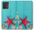 W3428 Aqua Wood Starfish Shell Case Cover Custodia e Flip Case per Motorola Edge 40 Neo