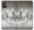 W0933 White Horses Case Cover Custodia e Flip Case per Motorola Moto G14