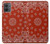 W3355 Bandana Red Pattern Case Cover Custodia e Flip Case per Motorola Moto G14