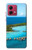 W0844 Bora Bora Island Case Cover Custodia e Flip Case per Motorola Moto G84