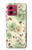 W2179 Flower Floral Vintage Art Pattern Case Cover Custodia e Flip Case per Motorola Moto G84