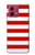 W2364 Red and White Striped Case Cover Custodia e Flip Case per Motorola Moto G84