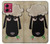 W2826 Cute Cartoon Unsleep Black Sheep Case Cover Custodia e Flip Case per Motorola Moto G84