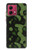 W2877 Green Snake Skin Graphic Printed Case Cover Custodia e Flip Case per Motorola Moto G84
