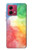 W2945 Colorful Watercolor Case Cover Custodia e Flip Case per Motorola Moto G84