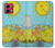 W3435 Tarot Card Moon Case Cover Custodia e Flip Case per Motorola Moto G84