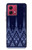 W3950 Textile Thai Blue Pattern Case Cover Custodia e Flip Case per Motorola Moto G84