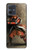 W0796 Japan Red Samurai Case Cover Custodia e Flip Case per Motorola Moto G54
