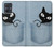 W2641 Pocket Black Cat Case Cover Custodia e Flip Case per Motorola Moto G54