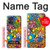 W3281 Colorful Hippie Flowers Pattern Case Cover Custodia e Flip Case per Motorola Moto G54