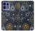 W3702 Moon and Sun Case Cover Custodia e Flip Case per Motorola Edge 50 Pro