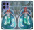 W3911 Cute Little Mermaid Aqua Spa Case Cover Custodia e Flip Case per Motorola Edge 50 Pro