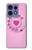 W2847 Pink Retro Rotary Phone Case Cover Custodia e Flip Case per Motorola Edge 50 Fusion