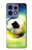 W3844 Glowing Football Soccer Ball Case Cover Custodia e Flip Case per Motorola Edge 50 Fusion