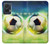 W3844 Glowing Football Soccer Ball Case Cover Custodia e Flip Case per Motorola Edge 50 Fusion