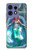 W3911 Cute Little Mermaid Aqua Spa Case Cover Custodia e Flip Case per Motorola Edge 50 Fusion