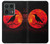 W3328 Crow Red Moon Case Cover Custodia e Flip Case per Motorola Edge 50 Ultra