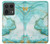 W3399 Green Marble Graphic Print Case Cover Custodia e Flip Case per Motorola Edge 50 Ultra