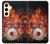 W1431 Skull Drum Fire Rock Case Cover Custodia e Flip Case per Samsung Galaxy S24 FE