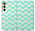 W1723 Mint Chevron Zigzag Case Cover Custodia e Flip Case per Samsung Galaxy S24 FE