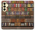 W3154 Bookshelf Case Cover Custodia e Flip Case per Samsung Galaxy S24 FE