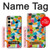 W3391 Abstract Art Mosaic Tiles Graphic Case Cover Custodia e Flip Case per Samsung Galaxy S24 FE