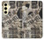 W3441 Vintage Travel Case Cover Custodia e Flip Case per Samsung Galaxy S24 FE