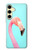 W3708 Pink Flamingo Case Cover Custodia e Flip Case per Samsung Galaxy S24 FE