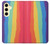 W3799 Cute Vertical Watercolor Rainbow Case Cover Custodia e Flip Case per Samsung Galaxy S24 FE