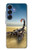W0150 Desert Scorpion Case Cover Custodia e Flip Case per Samsung Galaxy S25