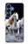 W0246 White Horse Case Cover Custodia e Flip Case per Samsung Galaxy S25
